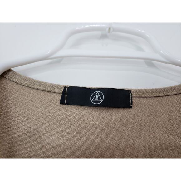 (M5) Missguided Crepe Wrap Women's Romper Size 10 Long Sleeve Short Tan - Picture 5 of 7